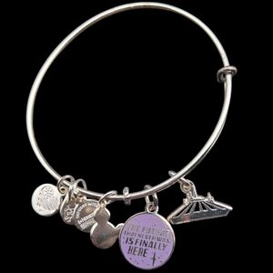 Disney Alex And Ani Bangle Bracelet TOMORROWLAND Space Mountain The Future Here